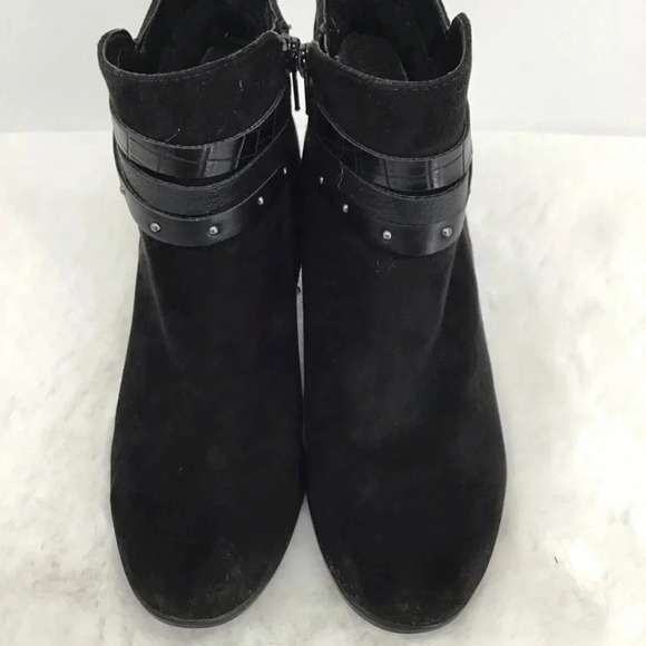 Aersoles Women’s Crystalise Suede Leather Ankle Bootie W/Ankle Detail Size 7.5 - Picture 3 of 8